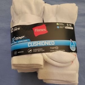 Hanes FreshIQ X-Temp Active Cool Crew Socks 12 pk